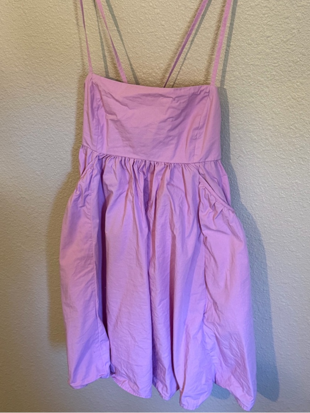 Urban Outfitters Pink Sleeveless Pockets Mini Cami Tank Flare A-Line Dress